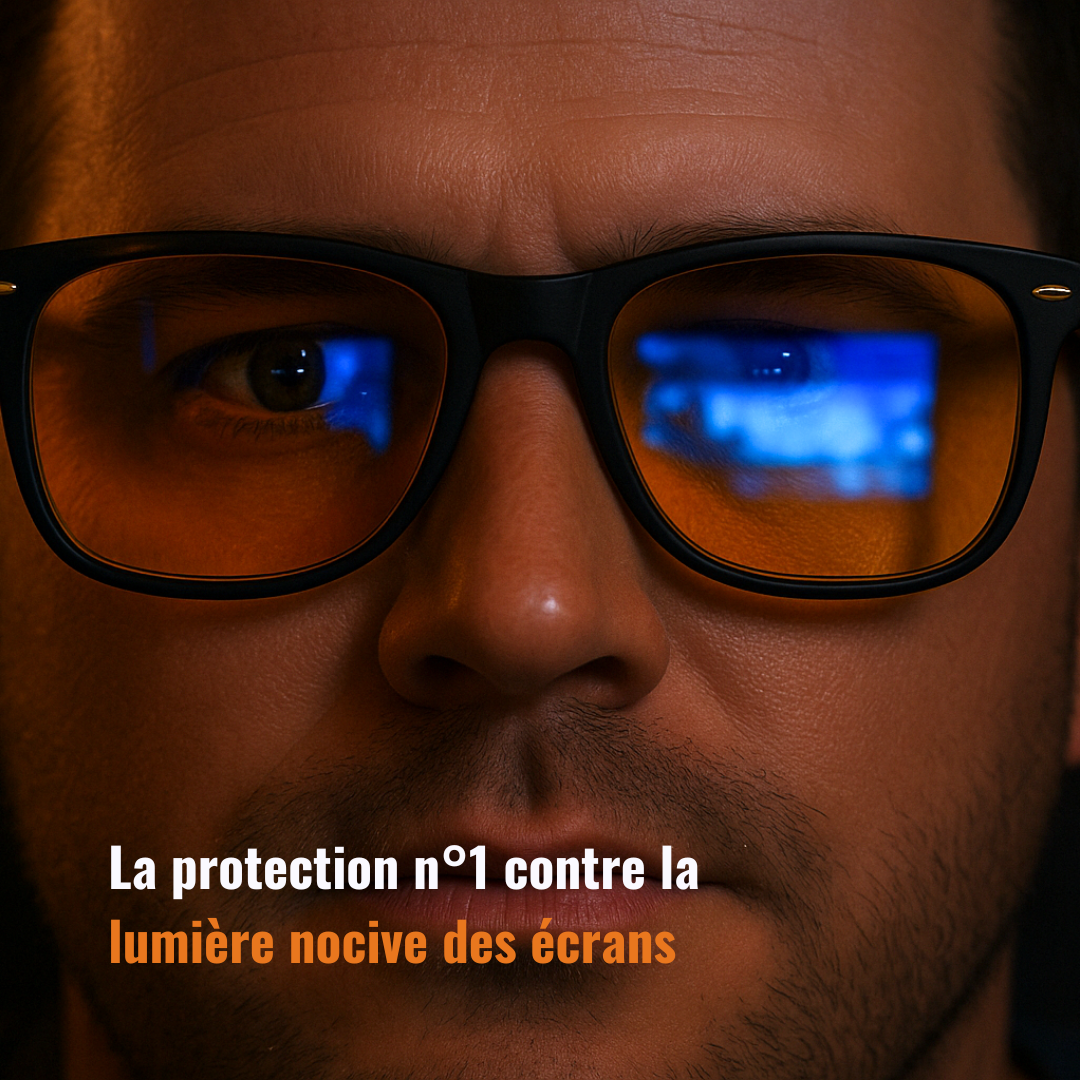 Lunettes filtrant la lumière bleue nocive des écrans